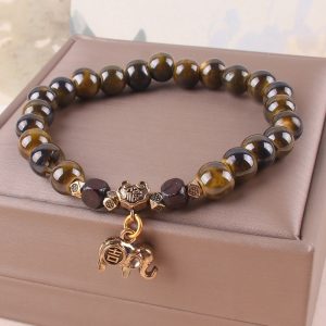 Ethnic style bracelet, bracelet, round beads 8mm, Chinese characteristic gift
